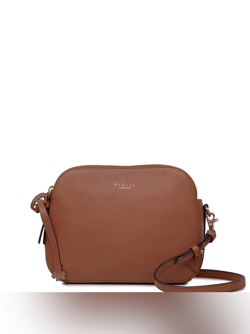 Radley London Dukes Place MD Smooth Leather Zip Top CrossBODY Dark Brown NWT